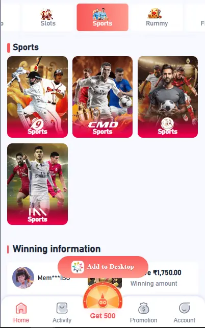 Sports Yono Games Login